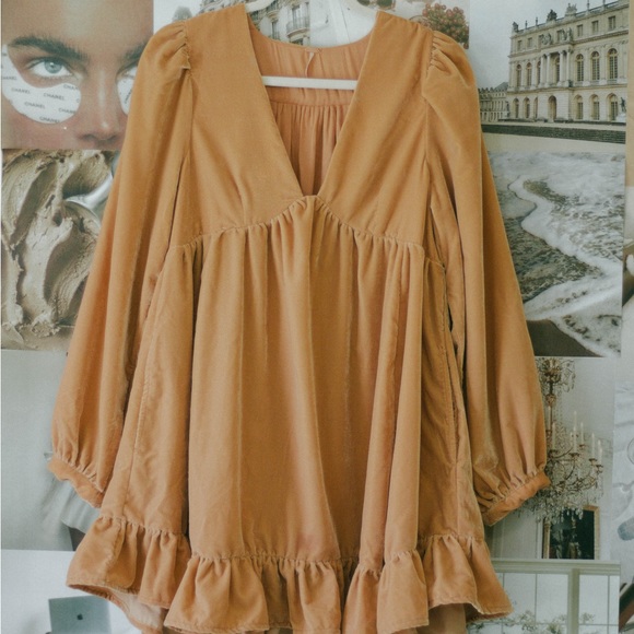 Free People Estella Velvet Mini Dress NWOT - Picture 4 of 5